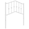 vidaXL Cabecero de repuesto de metal blanco 75 cm