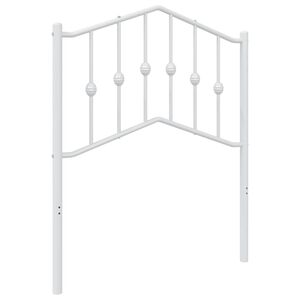 vidaXL Cabecero de repuesto de metal blanco 75 cm