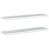 vidaXL Estantes de pared 2 uds acero inoxidable plateado 100x23,5 cm