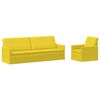 vidaXL Juego de Sof&aacute; 2 pcs Amarillo Claro Tela