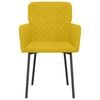 vidaXL Sillas de comedor 2 unidades terciopelo amarillo