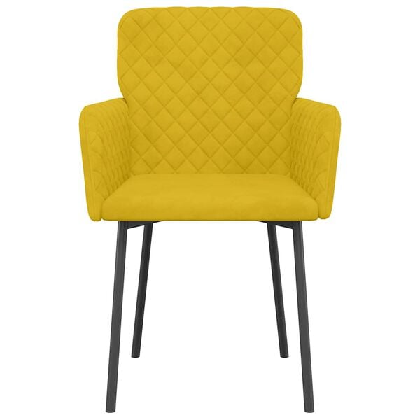 vidaXL Sillas de comedor 2 unidades terciopelo amarillo