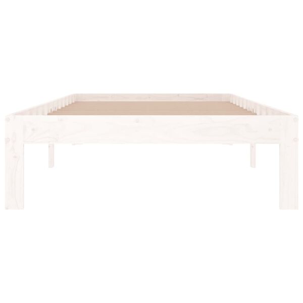 vidaXL Estructura de cama individual sin colch&oacute;n blanco 90x190 cm