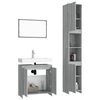 vidaXL Set de muebles de ba&ntilde;o 3 pzas madera contrachapada gris sonoma