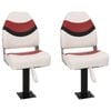 vidaXL Set de asientos plegables para barco 4 uds con respaldo alto