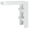 vidaXL Mesa de bar de pared madera contrachapada blanco 102x45x103,5cm