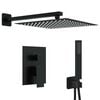 vidaXL Sistema de Ducha Empotrado (Cuadrado) Negro