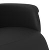 vidaXL Sill&oacute;n reclinable con reposapi&eacute;s cuero sint&eacute;tico negro