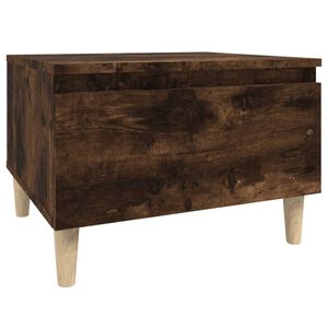 vidaXL Mesa auxiliar madera contrachapada roble ahumado 50x46x35 cm