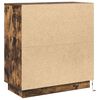 vidaXL Aparador LED con estante Roble ahumado 71 x 34,5 x 75 cm