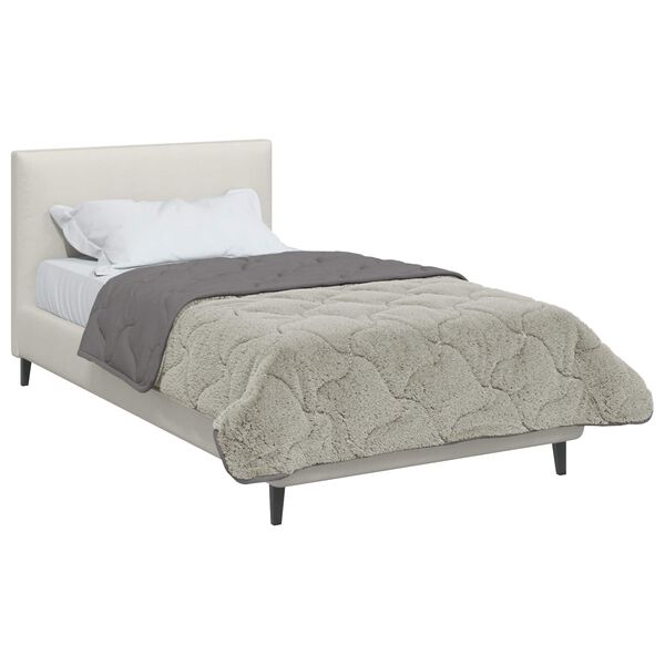 vidaXL Edred&oacute;n de Invierno Acolchado Gris claro 135 x 200 cm