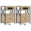 vidaXL Armario de Noche 2 uds. Roble Sonoma 40 x 31 x 60 cm
