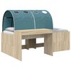 vidaXL Cama con T&uacute;nel 3 uds. Roble Sonoma y Azul Claro