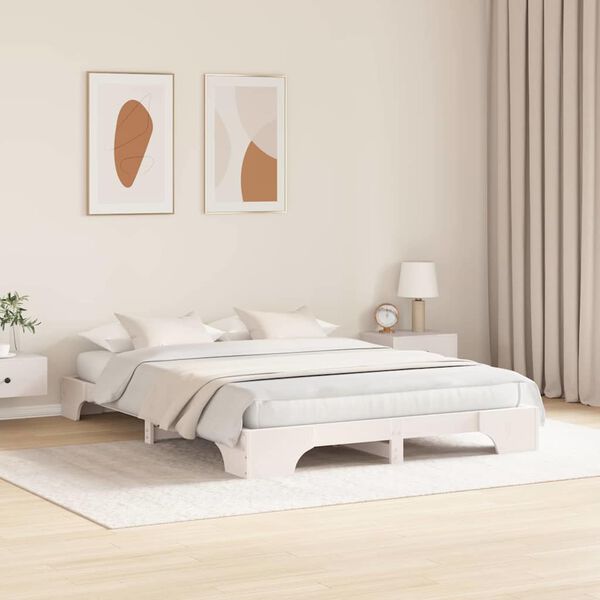 vidaXL Estructura de cama 160 x 200 cm Madera de pino macizo