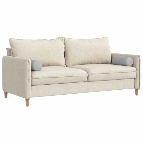 vidaXL Cojines Bolster 2 pcs Gris Nube &Oslash; 15 x 40 cm tela