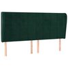 vidaXL Cabecero con orejas de terciopelo verde oscuro 183x23x118/128cm