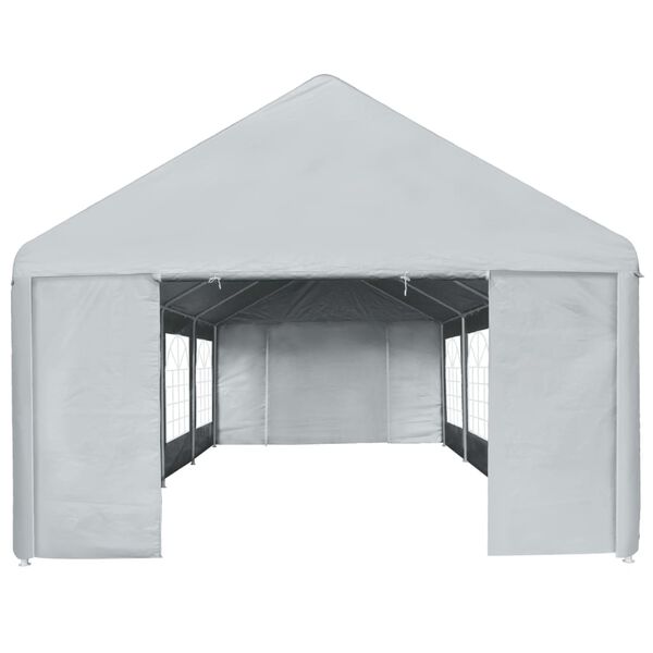 vidaXL Carpa para fiestas PE gris 4x8 m