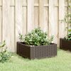 vidaXL Jardinera con clavijas PP marr&oacute;n 42,5x42,5x28,5 cm