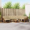 vidaXL Conjunto de sof&aacute;s de exterior con coj&iacute;n 9 pcs Natural y Beige