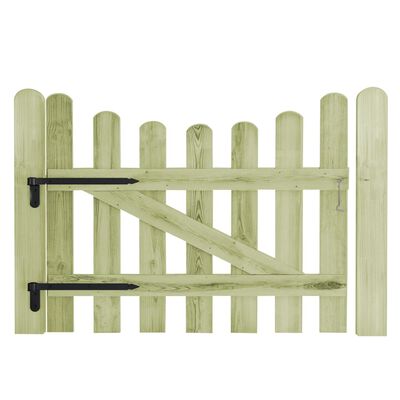 vidaXL Puerta de valla de madera de pino impregnada 100x80 cm