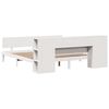 vidaXL Cama con estantería sin colchón madera maciza blanca 180x200 cm