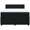 vidaXL Cama box spring con colch&oacute;n terciopelo negro 140x190 cm