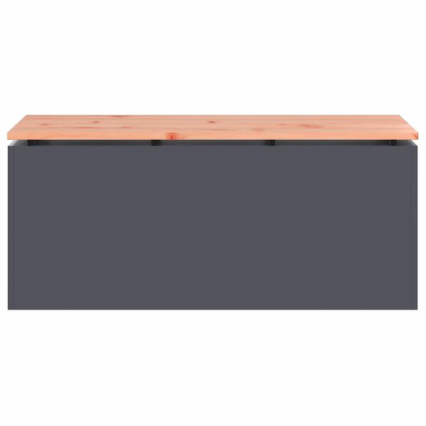 vidaXL Banco de jard&iacute;n Antracita 100 x 40 x 43 cm Acero