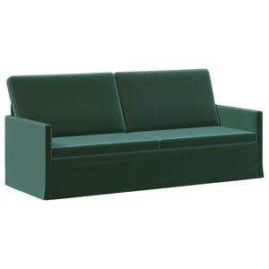 vidaXL Sof&aacute; de 3 plazas Verde oscuro 190 x 81 x 82 cm