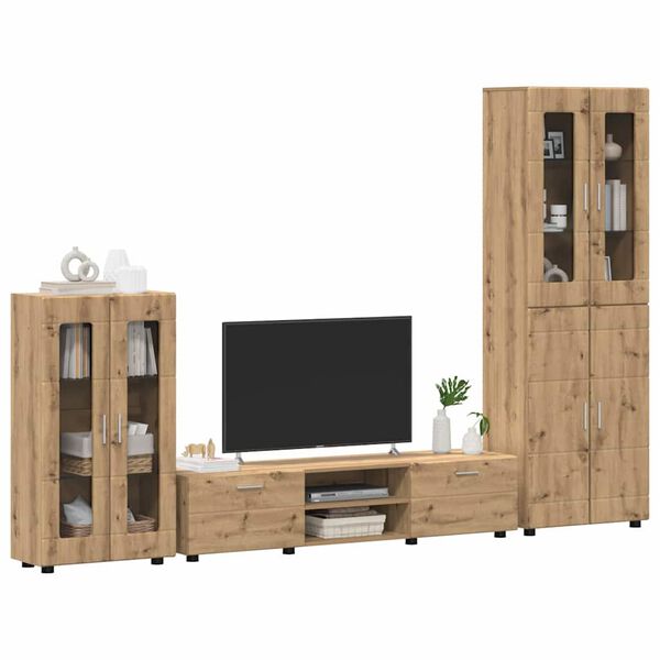 vidaXL Conjunto de mueble de TV con caj&oacute;n FLORIN Roble artesanal