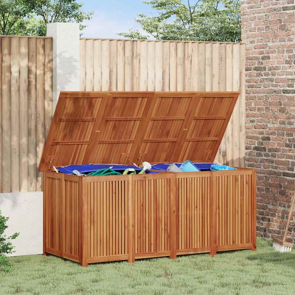 vidaXL Caja de almacenaje de jard&iacute;n madera maciza acacia 175x80x75 cm