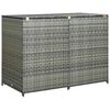 vidaXL Cobertizo doble para contenedor rat&aacute;n PE gris 148x77x111 cm