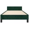 vidaXL Estructura de cama sin colch&oacute;n terciopelo verde oscuro 90x200cm