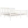 vidaXL Estructura de cama madera maciza blanca 200x200 cm