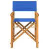 vidaXL Silla de director plegable madera maciza de teca azul