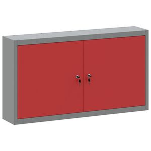 vidaXL Armario de herramientas Rojo y Gris 100 x 20 x 55 cm