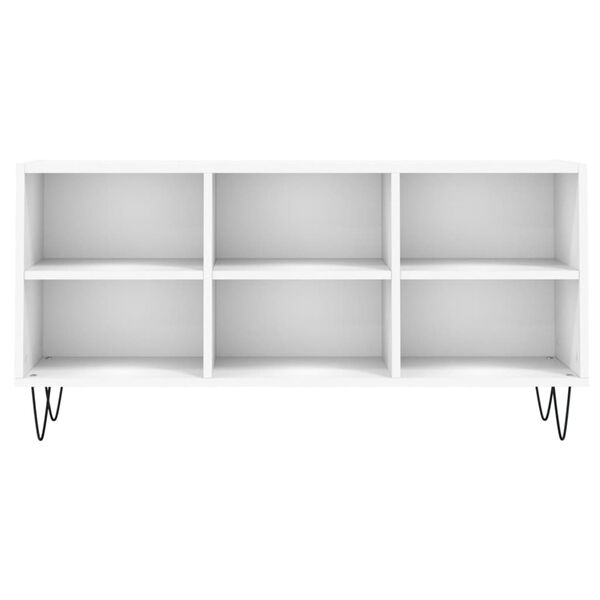 vidaXL Mueble de TV madera de ingeniería blanco 103,5x30x50 cm