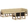 vidaXL Conjunto de sof&aacute;s de exterior 8 uds. y Beige