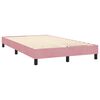 vidaXL Cama box spring con colch&oacute;n terciopelo rosa 120x220 cm