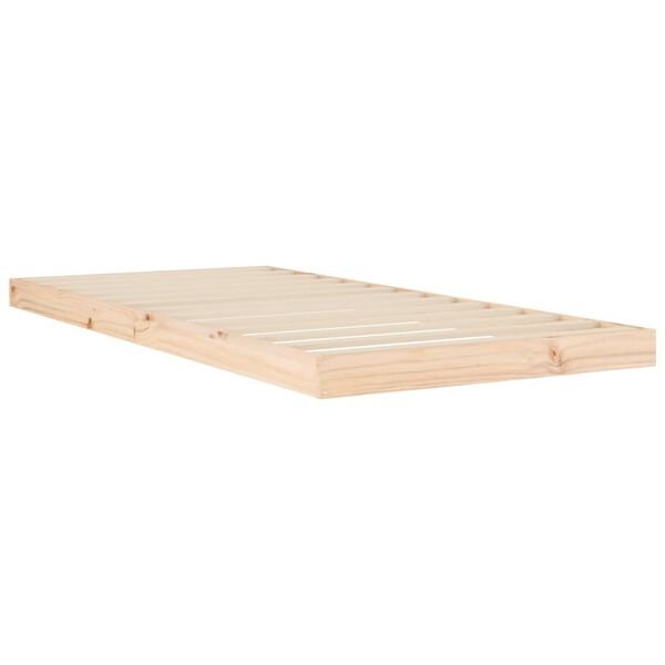 vidaXL Estructura de cama madera maciza de pino 90x200 cm