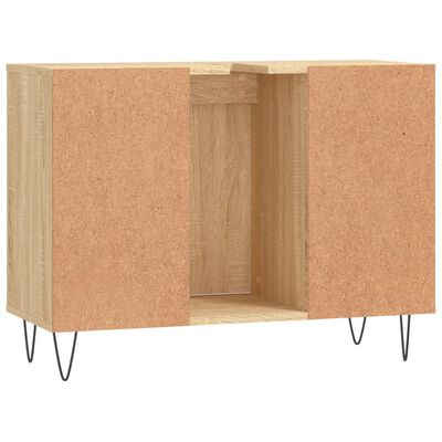 vidaXL Mueble de baño madera de ingeniería roble Sonoma 80x33x60 cm