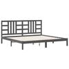 vidaXL Estructura de cama de madera maciza de pino gris 200x200 cm