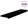 vidaXL Pelda&ntilde;os de escalera 20 uds madera maciza roble marr&oacute;n negro
