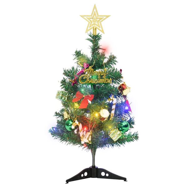 vidaXL Mini &aacute;rbol de Navidad artificial con 20 luces LED verde 45 cm