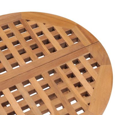 vidaXL Set comedor de jardín plegable 3 piezas madera de teca cojines