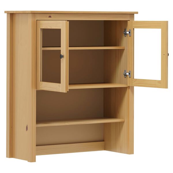 vidaxL Encimera aparador Hill madera maciza pino marr&oacute;n 90x33x100 cm