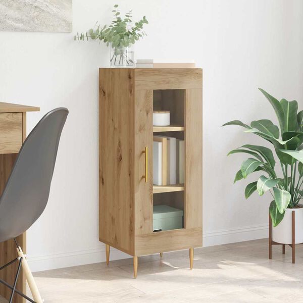 vidaXL Vitrina Roble artisan 34 x 34.5 x 90 cm Madera contrachapada