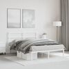 vidaXL Estructura cama sin colchón con cabecero metal blanco 140x190cm