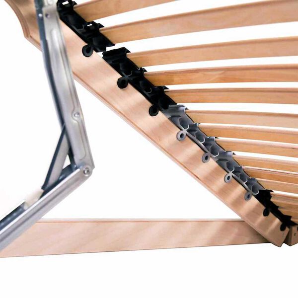 vidaXL Base de lamas Marrón 70 x 190 cm Madera de haya maciza