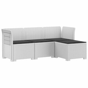 vidaXL Sof&aacute; de Jard&iacute;n para 4 Personas con Cojines y Dise&ntilde;o de Rattan