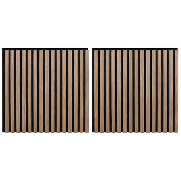 vidaXL Paneles acústicos de pared 2 uds listones 60,5x60 cm